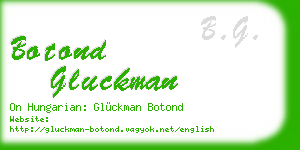 botond gluckman business card